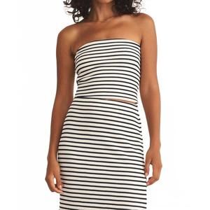 NEW Z SUPPLY caffari stripe tube top in black